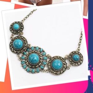 MY ONLY ONE! 💕TURQUOISE & VINTAGE GOLD CHOKER